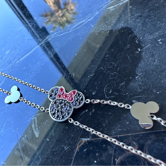 MINNIE MOUSE ♡ SILVER Stainless Steel Layered Bracelet - Picture 7 of 10